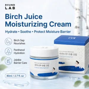 Round Lab Birch Juice Moisturizing Cream 80ml – Hydrating & Skin Barrier Care