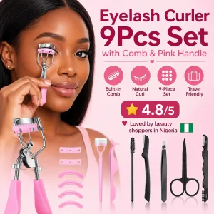 9pcs eye kit for flawless lashes and brows.
