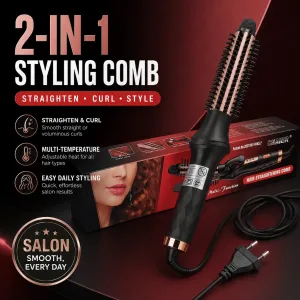 CNAIER 2-in-1 Hair Straightener & Curler