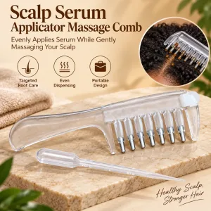 Scalp Treatment Applicator Comb Refillable Massage Dispenser