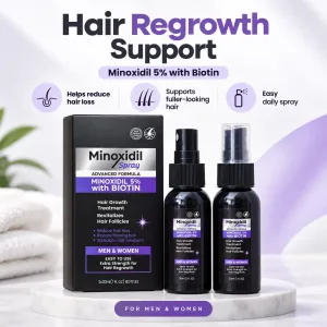 Minoxidil 5% Hair Growth Spray with Biotin