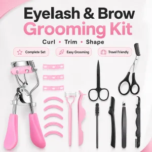 9pcs eye kit for flawless lashes and brows